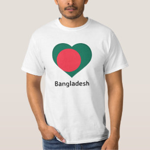 Camiseta Corazón - Bandera de Bangladesh