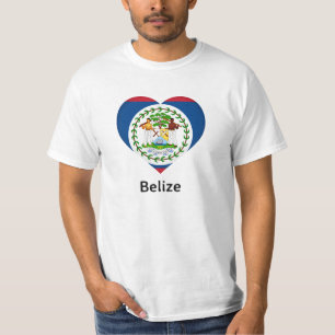 Camiseta Corazón - Bandera de Belice