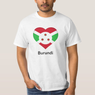 Camiseta Corazón - Bandera de Burundi