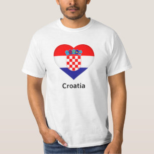 Camiseta Corazón - Bandera de Croacia