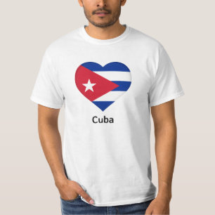 Camiseta Corazón - Bandera de Cuba