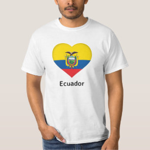 Camiseta Corazón - Bandera de Ecuador