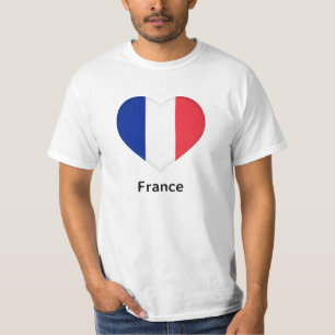 Camiseta Corazón - Bandera de Francia