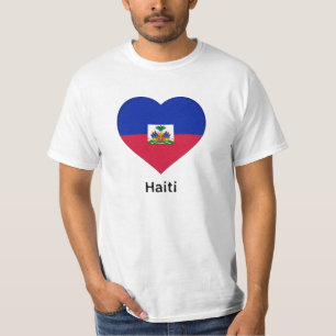 Camiseta Corazón - Bandera de Haití