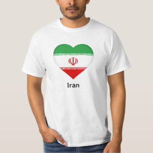 Camiseta Corazón - Bandera de Irán
