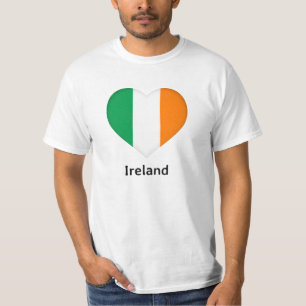 Camiseta Corazón - Bandera de Irlanda