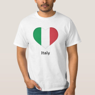 Camiseta Corazón - Bandera de Italia
