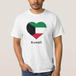 Camiseta Corazón - Bandera de Kuwait