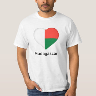 Camiseta Corazón - Bandera de Madagascar
