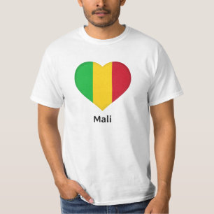 Camiseta Corazón - Bandera de Mali