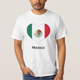 Camiseta Corazón - Bandera de México