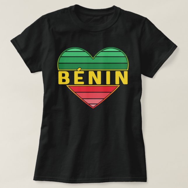 Camiseta Corazón beninés, amo Benín (Diseño del anverso)