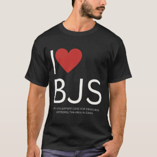 Camiseta Corazón BJS el código del aeropuerto IATA para Pek