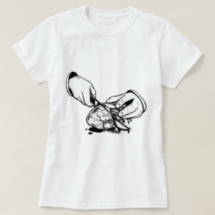 Camiseta Corazón blanco y negro muerto