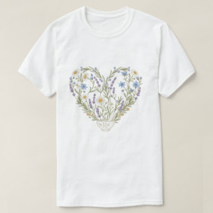 Camiseta Corazón Botánico Farmacia de Herbolario Flor
