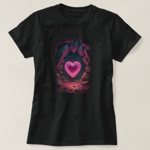 Camiseta Corazón brillante 3D en lo profundo
