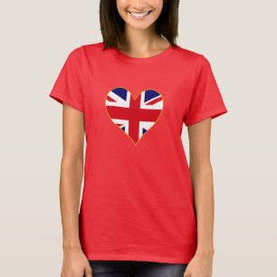 Camiseta Corazón BRITÁNICO de la bandera