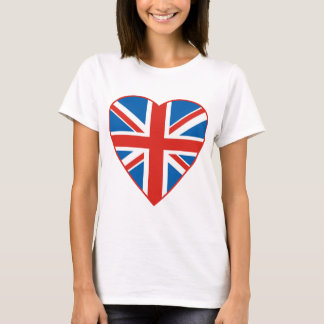 Camiseta Corazón británico de la bandera