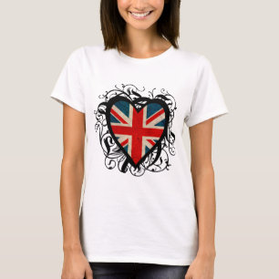 Camiseta Corazón británico decorativo