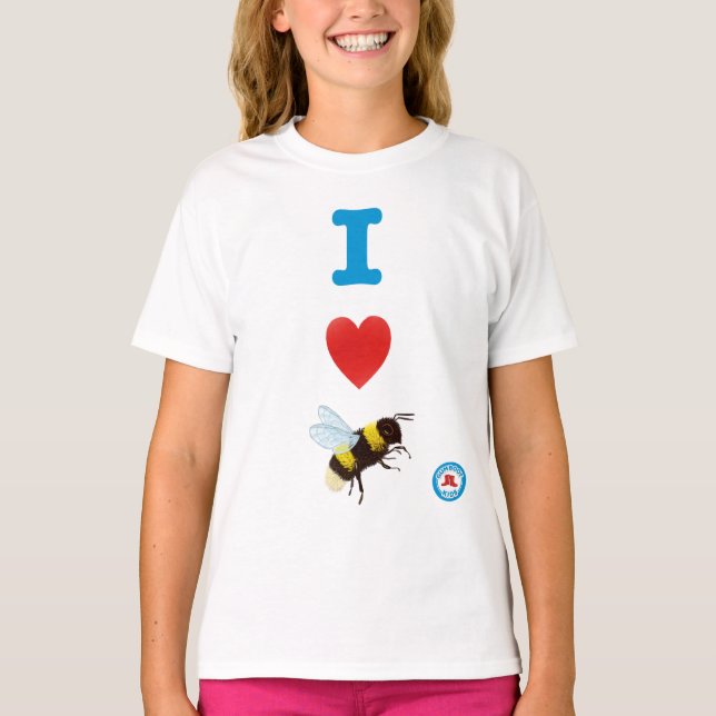 Camiseta Corazón bulle a los Chicas de abejas (Anverso)
