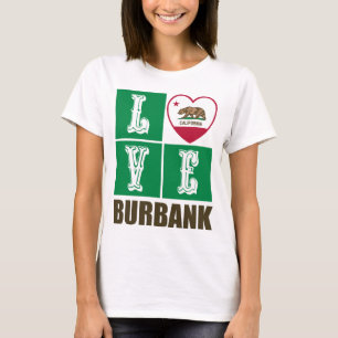 Camiseta Corazón Burbank de Bandera Estatal de la República