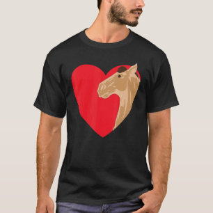Camiseta Corazón Caballo Cabeza Ecuestre Amor Cabalgando Am