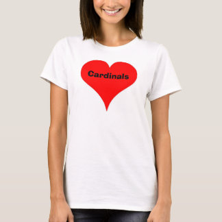 Camiseta corazón, cardenales