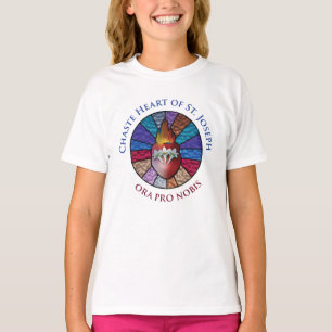 Camiseta Corazón casta del diseño de vidrio de San José