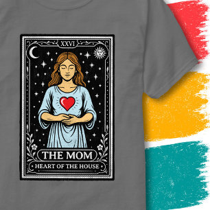 Camiseta Corazón Centrado Mamá Estilo de Tarjeta de Tarot d
