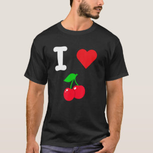 Camiseta Corazón cereza dulce Frutas rojas Saludables Limpi