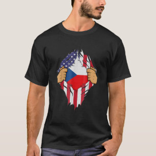 Camiseta Corazón checo adulto americano amor República Chec