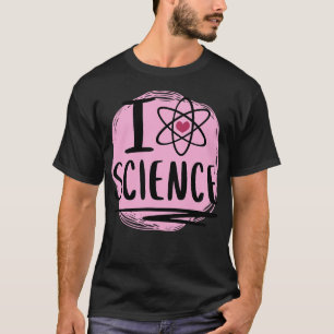 Camiseta Corazón ciencia, corazón de Átomo científico aburr