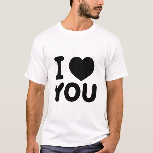 Camiseta Corazón Clásico "Te Amo" (Anverso)