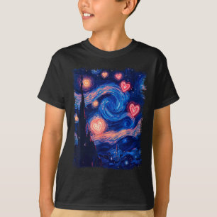 Camiseta Corazón coincidente de la noche estrellada de Van 