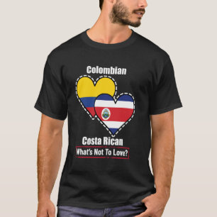 Camiseta Corazón Colombiano Costarricense Banderas Qué No A