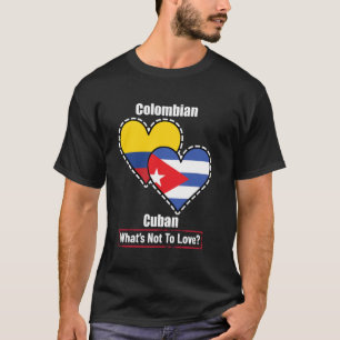 Camiseta Corazón Colombiano Cubano Banderas Qué No Amar
