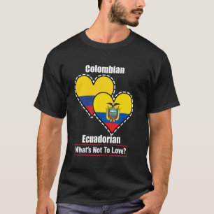Camiseta Corazón Colombiano Ecuatoriano Banderas Qué No Ama