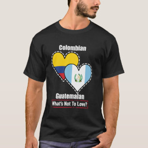 Camiseta Corazón Colombiano Guatemalteco Banderas Qué No Am