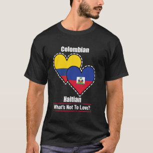 Camiseta Corazón Colombiano Haitiano Banderas Qué No Amar