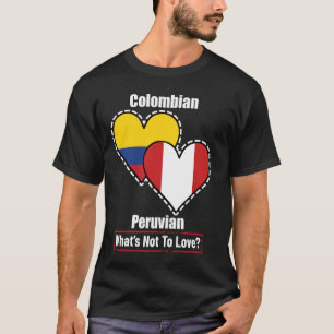 Camiseta Corazón Colombiano Peruano Banderas Qué No Amar