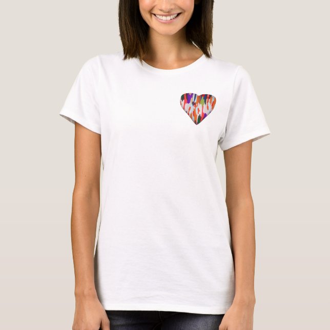 Camiseta Corazón colorido (Anverso)