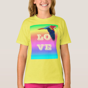 Camiseta Corazón colorido del arco iris de la esperanza de