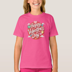 Camiseta Corazón colorido del día de San Valentín 