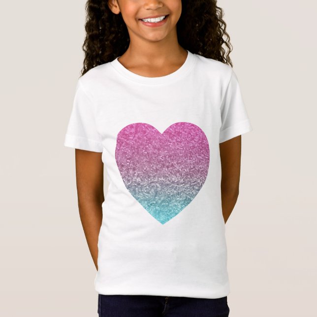 Camiseta Corazón colorido Purpurinoso (Anverso)