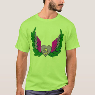 Camiseta Corazón con alas Sufi verde
