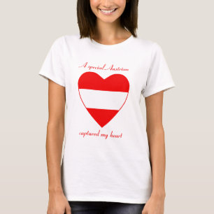 Camiseta Corazón con Bandera de Austria