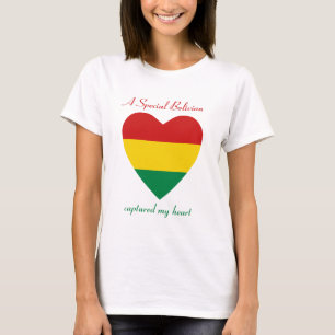 Camiseta Corazón con Bandera de Bolivia