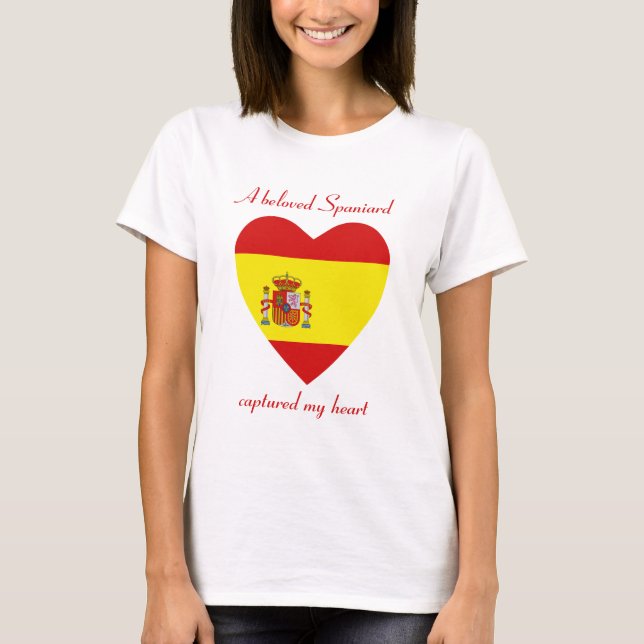 Camiseta Corazón con Bandera de España (Anverso)