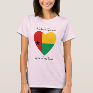 Camiseta Corazón con Bandera de Guinea-Bissau