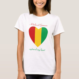 Camiseta Corazón con Bandera de Guinea-Conakry